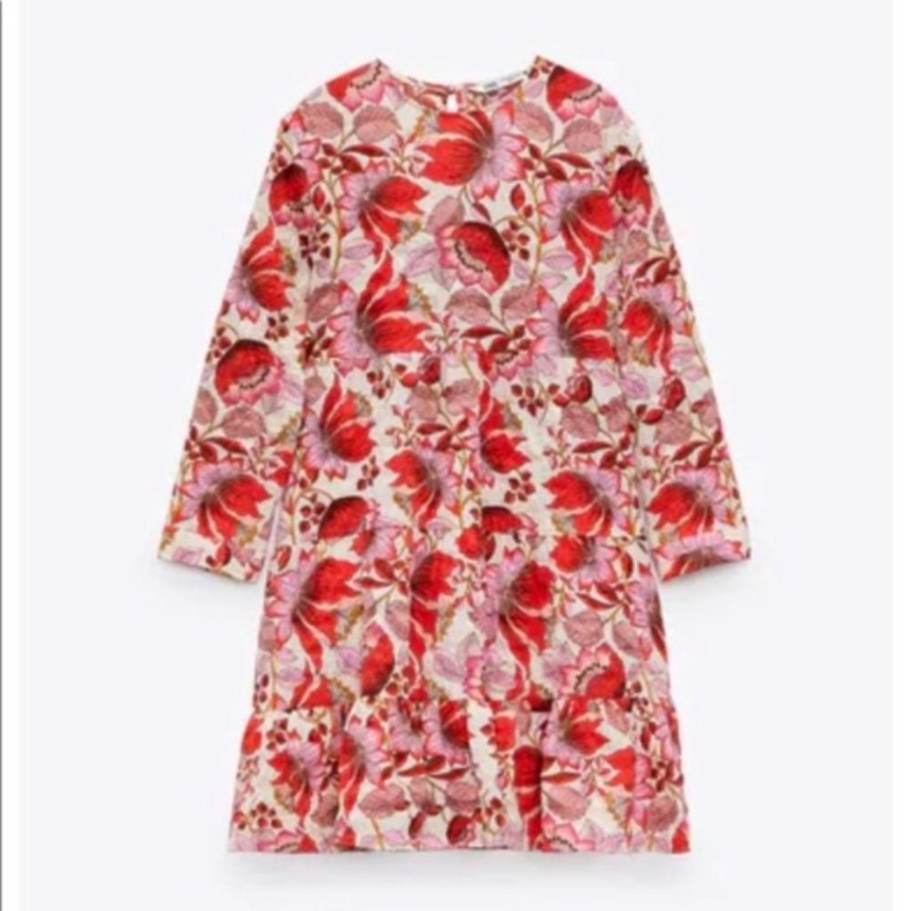 Zara Pink Floral Dress